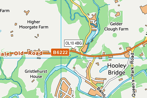 OL10 4BG map - OS VectorMap District (Ordnance Survey)