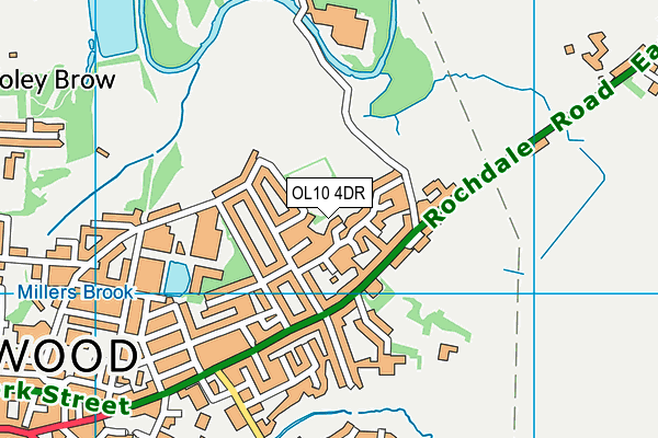 OL10 4DR map - OS VectorMap District (Ordnance Survey)