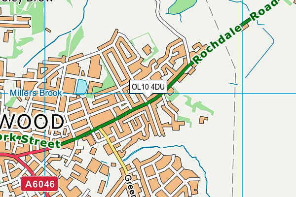 OL10 4DU map - OS VectorMap District (Ordnance Survey)