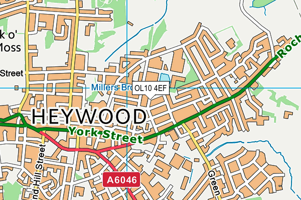 OL10 4EF map - OS VectorMap District (Ordnance Survey)