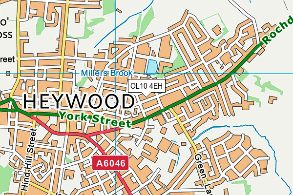 OL10 4EH map - OS VectorMap District (Ordnance Survey)