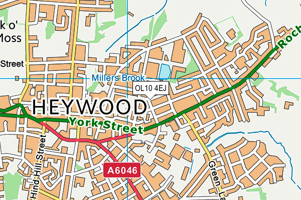 OL10 4EJ map - OS VectorMap District (Ordnance Survey)