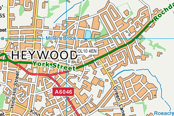 OL10 4EN map - OS VectorMap District (Ordnance Survey)