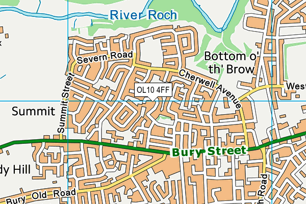 OL10 4FF map - OS VectorMap District (Ordnance Survey)