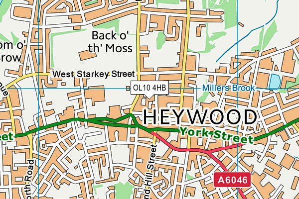 OL10 4HB map - OS VectorMap District (Ordnance Survey)