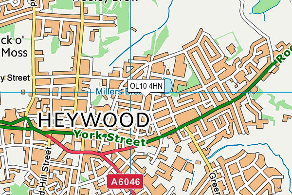 OL10 4HN map - OS VectorMap District (Ordnance Survey)