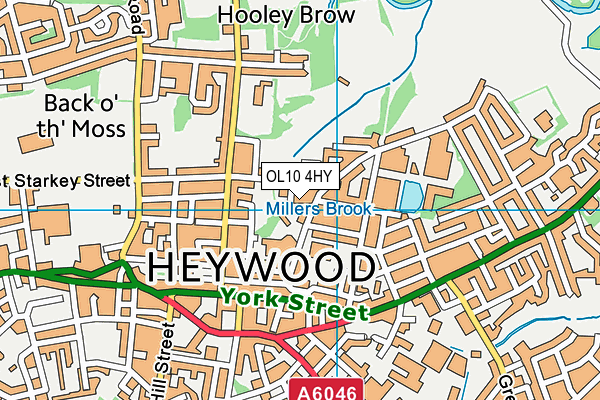 OL10 4HY map - OS VectorMap District (Ordnance Survey)