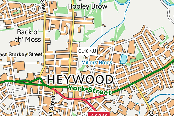 OL10 4JJ map - OS VectorMap District (Ordnance Survey)