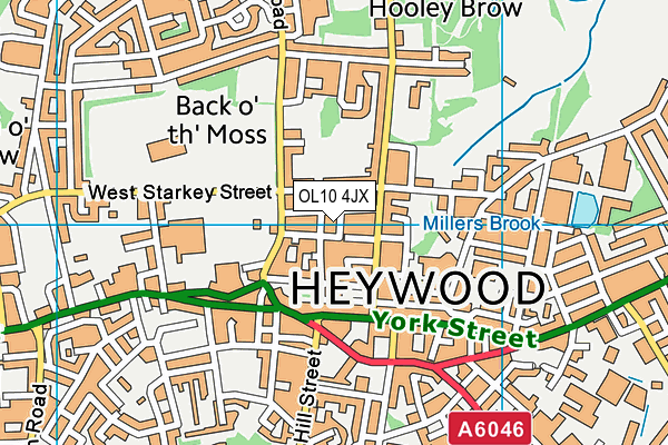 OL10 4JX map - OS VectorMap District (Ordnance Survey)