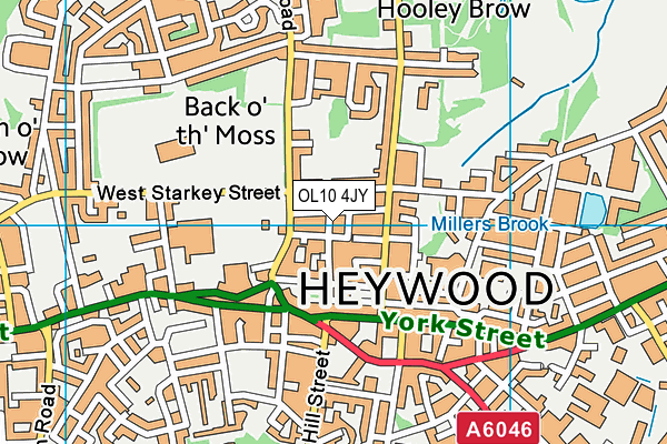 OL10 4JY map - OS VectorMap District (Ordnance Survey)