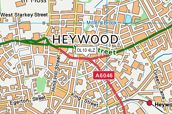 OL10 4LZ map - OS VectorMap District (Ordnance Survey)