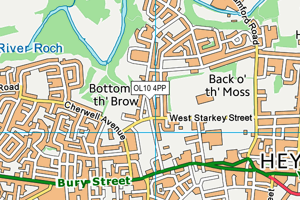 OL10 4PP map - OS VectorMap District (Ordnance Survey)