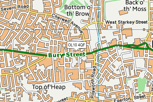 OL10 4QF map - OS VectorMap District (Ordnance Survey)