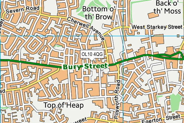 OL10 4QG map - OS VectorMap District (Ordnance Survey)