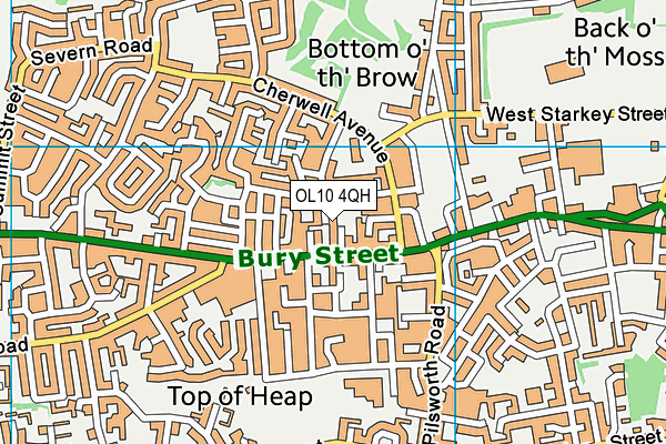 OL10 4QH map - OS VectorMap District (Ordnance Survey)