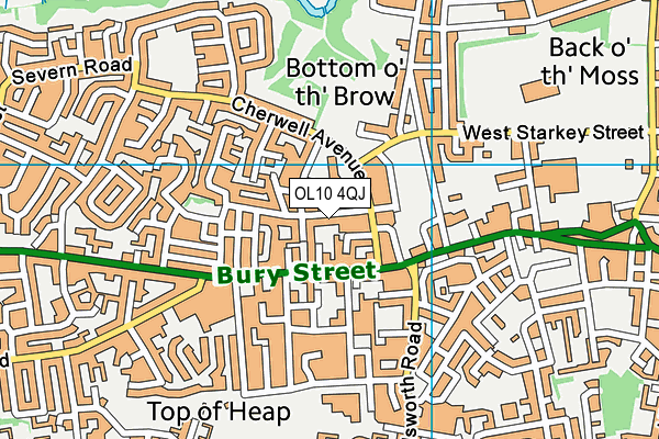 OL10 4QJ map - OS VectorMap District (Ordnance Survey)