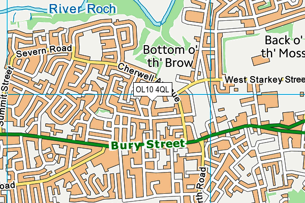 OL10 4QL map - OS VectorMap District (Ordnance Survey)