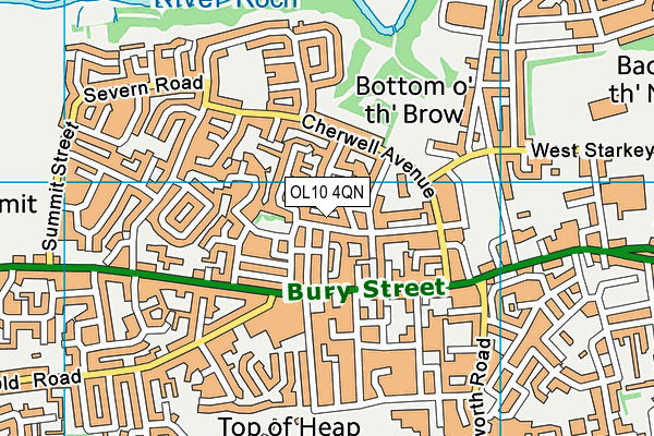 OL10 4QN map - OS VectorMap District (Ordnance Survey)