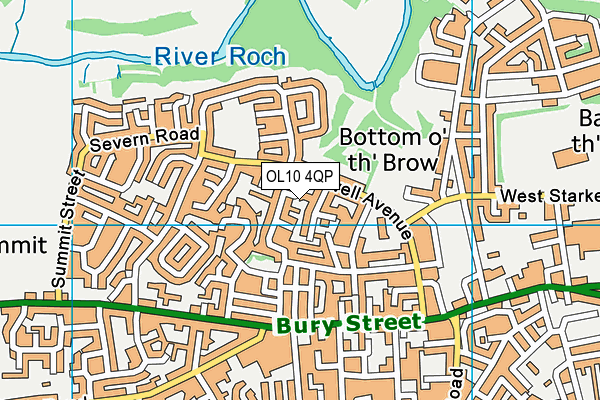 OL10 4QP map - OS VectorMap District (Ordnance Survey)