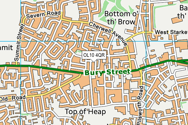 OL10 4QR map - OS VectorMap District (Ordnance Survey)