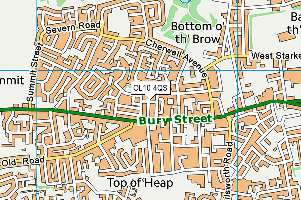 OL10 4QS map - OS VectorMap District (Ordnance Survey)