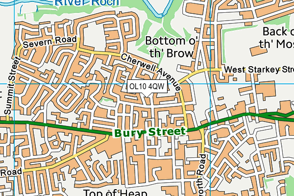 OL10 4QW map - OS VectorMap District (Ordnance Survey)