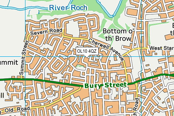 OL10 4QZ map - OS VectorMap District (Ordnance Survey)