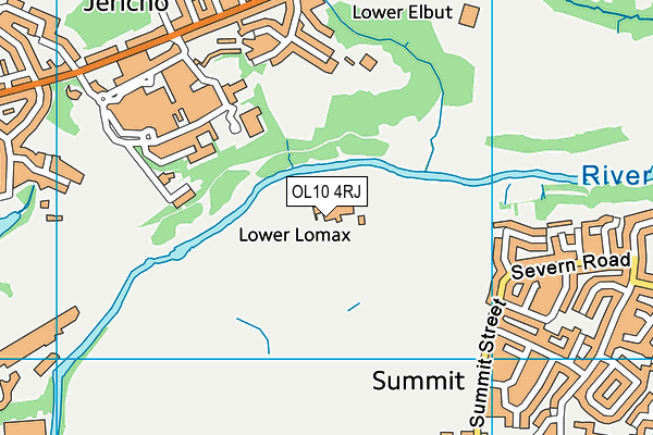 OL10 4RJ map - OS VectorMap District (Ordnance Survey)