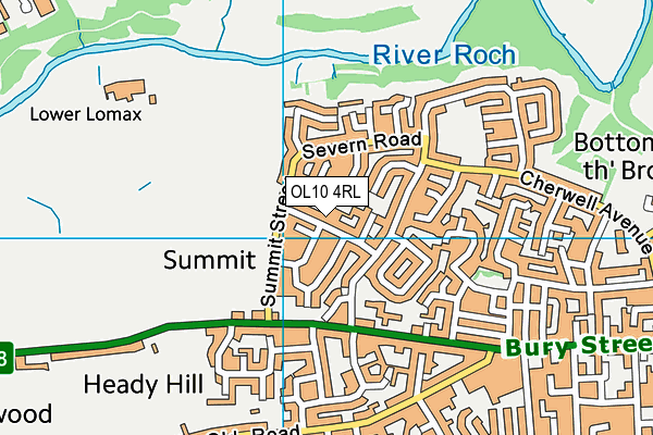 OL10 4RL map - OS VectorMap District (Ordnance Survey)