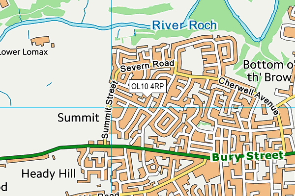 OL10 4RP map - OS VectorMap District (Ordnance Survey)