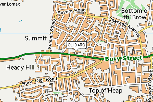 OL10 4RQ map - OS VectorMap District (Ordnance Survey)