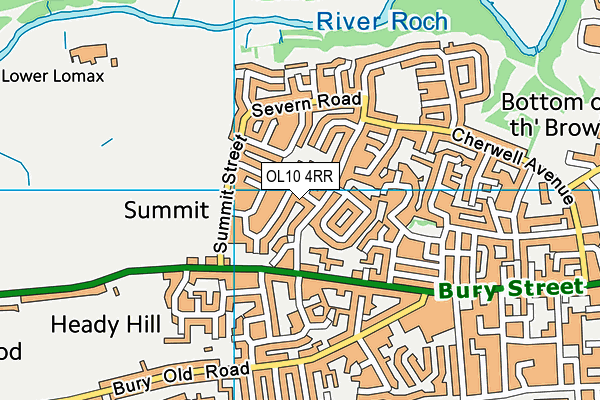 OL10 4RR map - OS VectorMap District (Ordnance Survey)