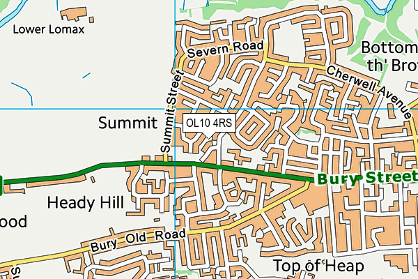 OL10 4RS map - OS VectorMap District (Ordnance Survey)