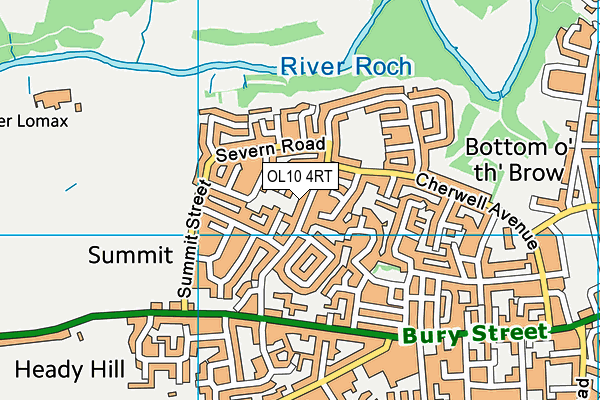 OL10 4RT map - OS VectorMap District (Ordnance Survey)