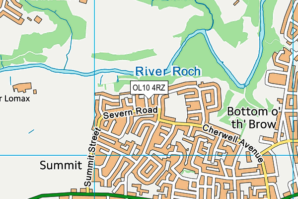 OL10 4RZ map - OS VectorMap District (Ordnance Survey)