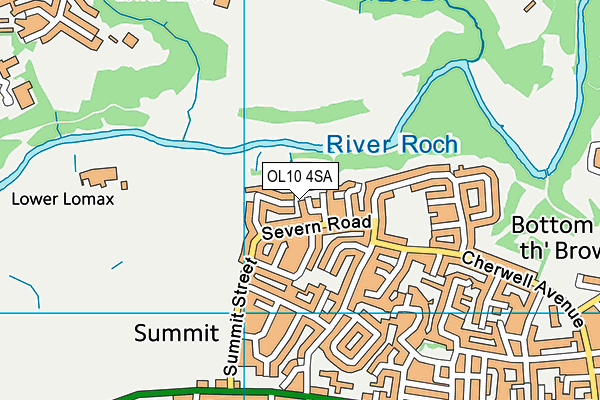 OL10 4SA map - OS VectorMap District (Ordnance Survey)