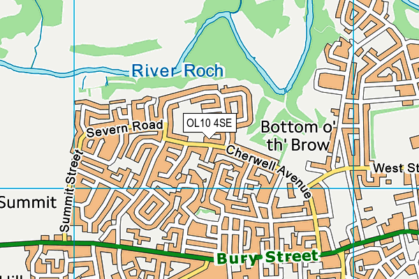 OL10 4SE map - OS VectorMap District (Ordnance Survey)