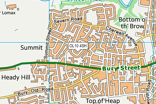 OL10 4SH map - OS VectorMap District (Ordnance Survey)