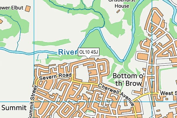 OL10 4SJ map - OS VectorMap District (Ordnance Survey)