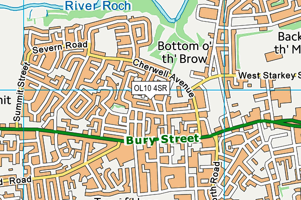 OL10 4SR map - OS VectorMap District (Ordnance Survey)