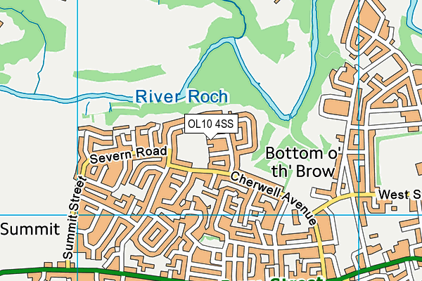 OL10 4SS map - OS VectorMap District (Ordnance Survey)