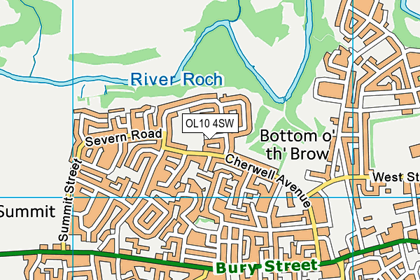 OL10 4SW map - OS VectorMap District (Ordnance Survey)