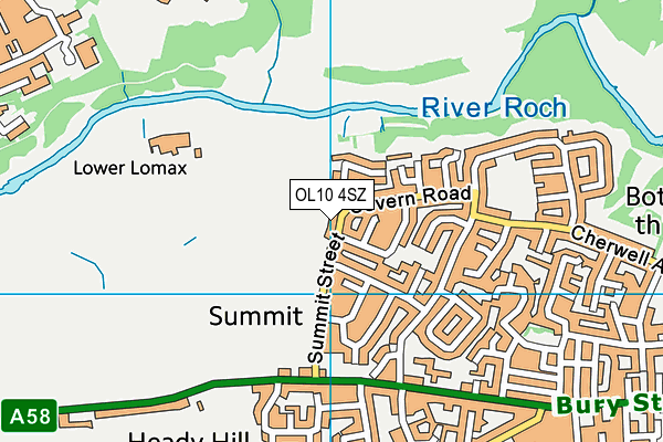 OL10 4SZ map - OS VectorMap District (Ordnance Survey)