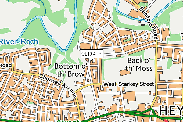 OL10 4TP map - OS VectorMap District (Ordnance Survey)