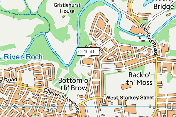OL10 4TT map - OS VectorMap District (Ordnance Survey)