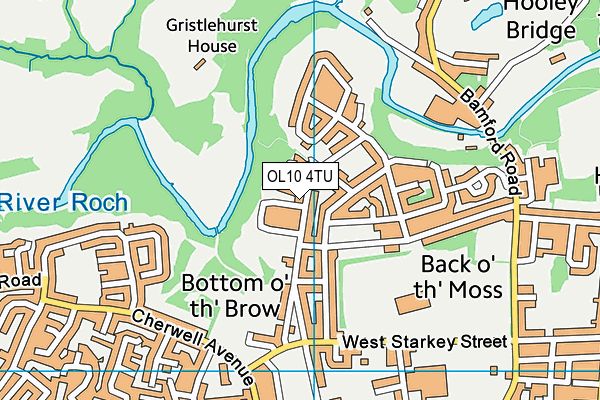 OL10 4TU map - OS VectorMap District (Ordnance Survey)