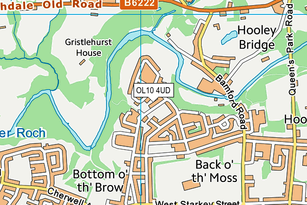 OL10 4UD map - OS VectorMap District (Ordnance Survey)