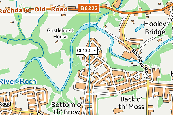 OL10 4UF map - OS VectorMap District (Ordnance Survey)