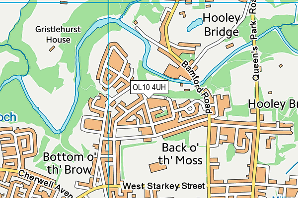 OL10 4UH map - OS VectorMap District (Ordnance Survey)