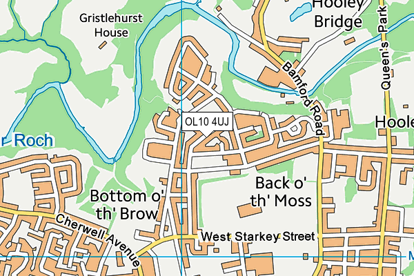 OL10 4UJ map - OS VectorMap District (Ordnance Survey)